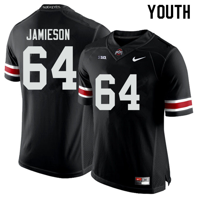 Ohio State Buckeyes Jack Jamieson Youth #64 Black Authentic Stitched College Football Jersey